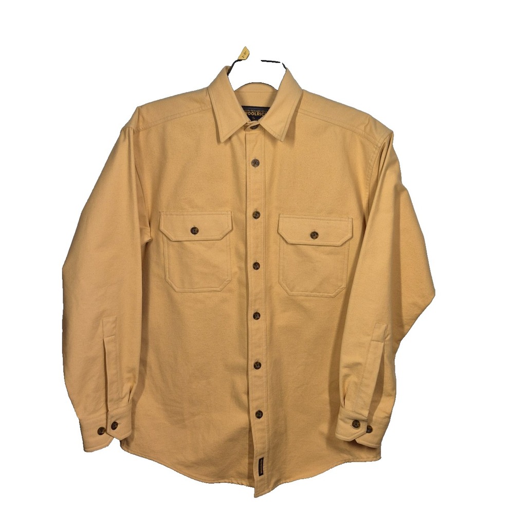 Woolrich Shirt Mens 48 Chest Gold John Rich And Bros‎ Heavy Flannel Shacket